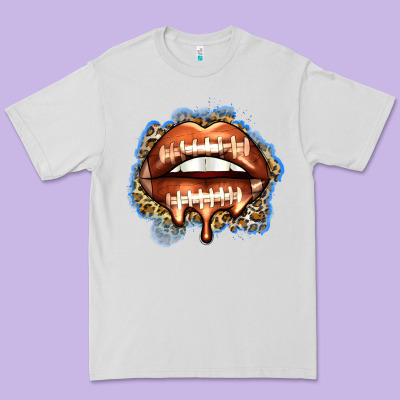 American Football Lips Premium Tee Designed By Zillion Design Studio