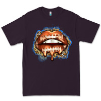 Plum american football lips Premium Tee - Zillion Design Studio