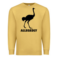 Antique Gold ALLEGEDLY FUNNY OSTRICH Premium Sweatshirt - Bettercallsaul