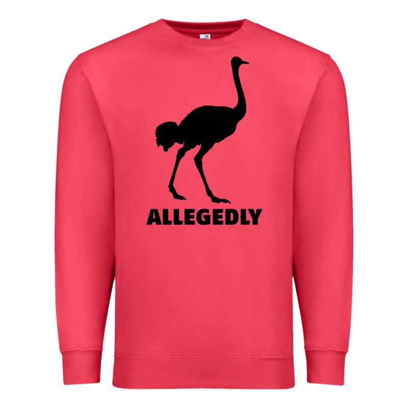 Allegedly Funny Ostrich Premium Sweatshirt by Bettercallsaul | Teevron