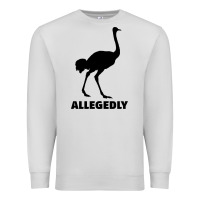 Dove Grey ALLEGEDLY FUNNY OSTRICH Premium Sweatshirt - Bettercallsaul