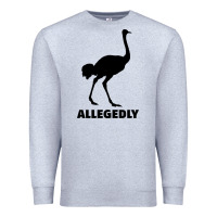 Heather Grey ALLEGEDLY FUNNY OSTRICH Premium Sweatshirt - Bettercallsaul