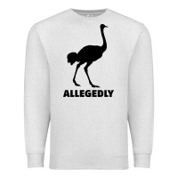 Oatmeal Heather ALLEGEDLY FUNNY OSTRICH Premium Sweatshirt - Bettercallsaul