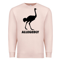 Pale Pink ALLEGEDLY FUNNY OSTRICH Premium Sweatshirt - Bettercallsaul