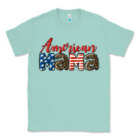 Seafoam Western American Mama Classic Tee - LillyAllenDesigns