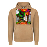Vintage Camel halloween ghost and headstone seamless pattern Vintage Hoodie - BundleAndBundleShop