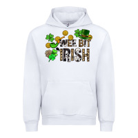 White Wee bit o' Irish St. Patrick's Urban Hoodie - CowGirlArtShop