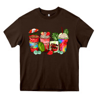 Chocolate Brown strawberry coffee cups Heavy Core Tee - Zillion Design Studio