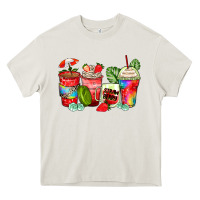 Strawberry Coffee Cups Heavy Core Tee | Teevron