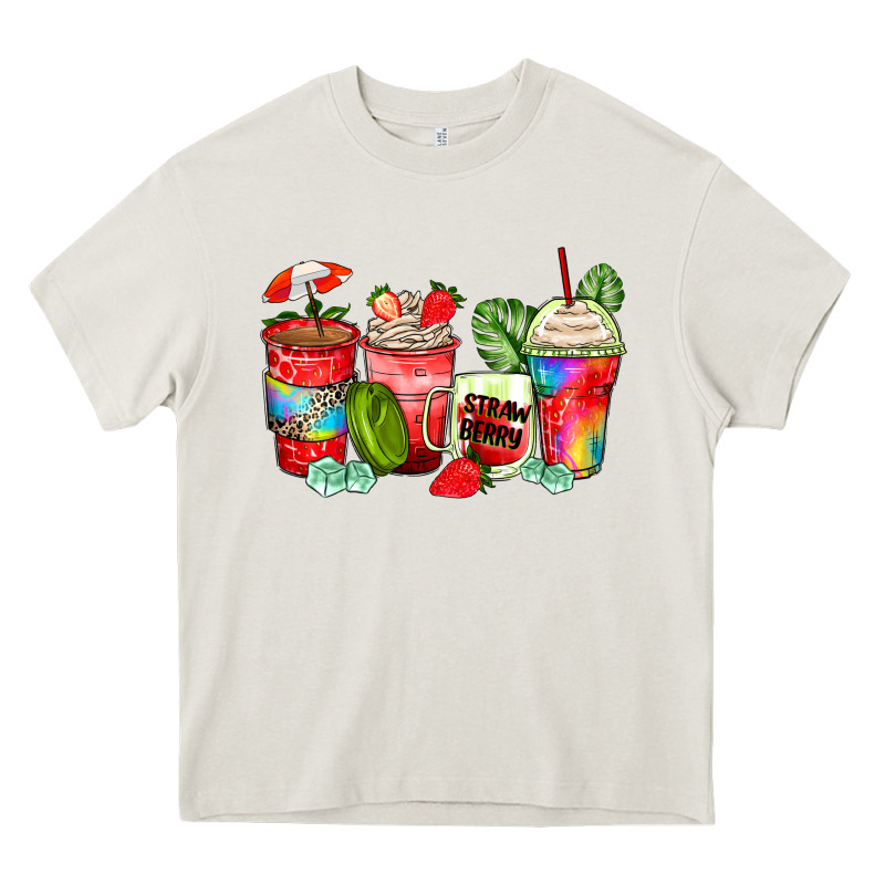 Strawberry Coffee Cups Heavy Core Tee by Zillion Design Studio | Teevron