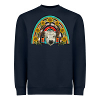 Navy scottish white calf  rainbow Heavyweight Sweatshirt - BarkalooDesign