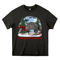 Asphalt greetings of the season y'all with armadillo Heavy Core Tee - BarkalooDesign