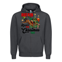 Smoke rockin around the christmas tree Zipper Hoodie - MaliasSmallBusiness