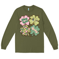 Army Green st patricks day clover Long Sleeve Tee - MaliasSmallBusiness