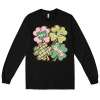 Black st patricks day clover Long Sleeve Tee - MaliasSmallBusiness