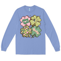 Colony Blue st patricks day clover Long Sleeve Tee - MaliasSmallBusiness