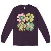 Plum st patricks day clover Long Sleeve Tee - MaliasSmallBusiness