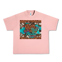 Salmon hearts mama Urban Heavy Tee - Artiststas