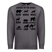 Charcoal Heather Animal Of The World Premium Sweatshirt - Bettercallsaul