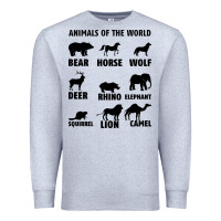 Heather Grey Animal Of The World Premium Sweatshirt - Bettercallsaul