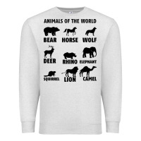 Oatmeal Heather Animal Of The World Premium Sweatshirt - Bettercallsaul