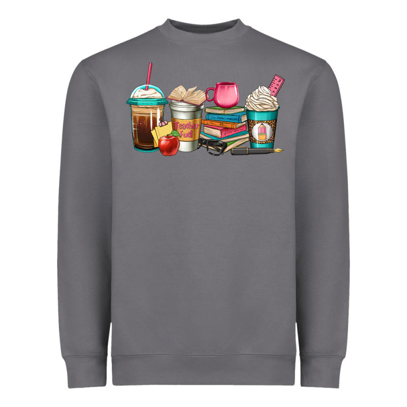 Teacher Fuel Coffee Cups Heavyweight Sweatshirt by Jasminsmagicworld | Teevron