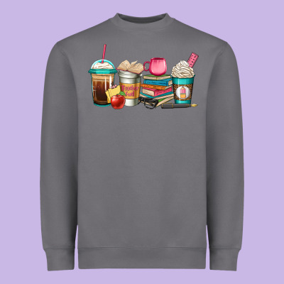 Teacher Fuel Coffee Cups Heavyweight Sweatshirt Designed By Jasminsmagicworld