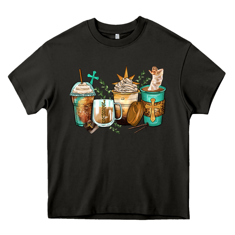 Jesus Coffee Cups Heavy Core Tee by Zillion Design Studio | Teevron