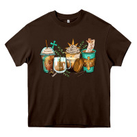 Chocolate Brown jesus coffee cups Heavy Core Tee - Zillion Design Studio