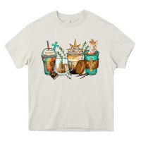 Cream jesus coffee cups Heavy Core Tee - Zillion Design Studio