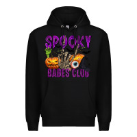 Black Spooky babes club Premium Hoodie - texasbilliewilder