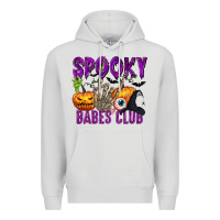 Dove Grey Spooky babes club Premium Hoodie - texasbilliewilder