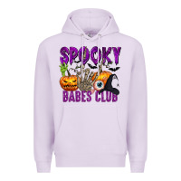 Lilac Spooky babes club Premium Hoodie - texasbilliewilder