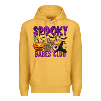 Mustard Spooky babes club Premium Hoodie - texasbilliewilder