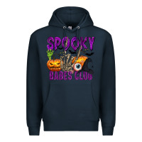 Navy Spooky babes club Premium Hoodie - texasbilliewilder
