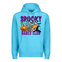 Ocean Blue Spooky babes club Premium Hoodie - texasbilliewilder