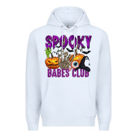 White Spooky babes club Premium Hoodie - texasbilliewilder