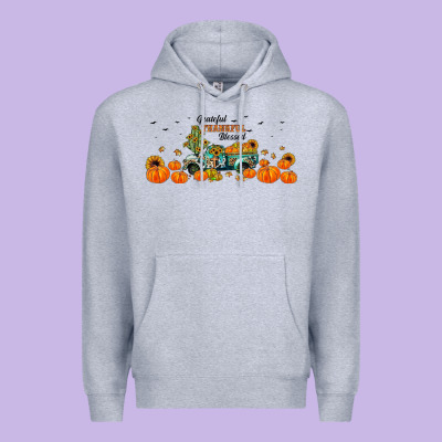 Grateful Thankful Blessed Premium Hoodie Designed By Jahusdesignshop