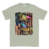 Matcha American Flag With Bass Fish Classic Tee - LillyAllenDesigns