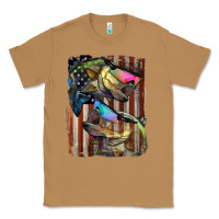 Toasted Coconut American Flag With Bass Fish Classic Tee - LillyAllenDesigns