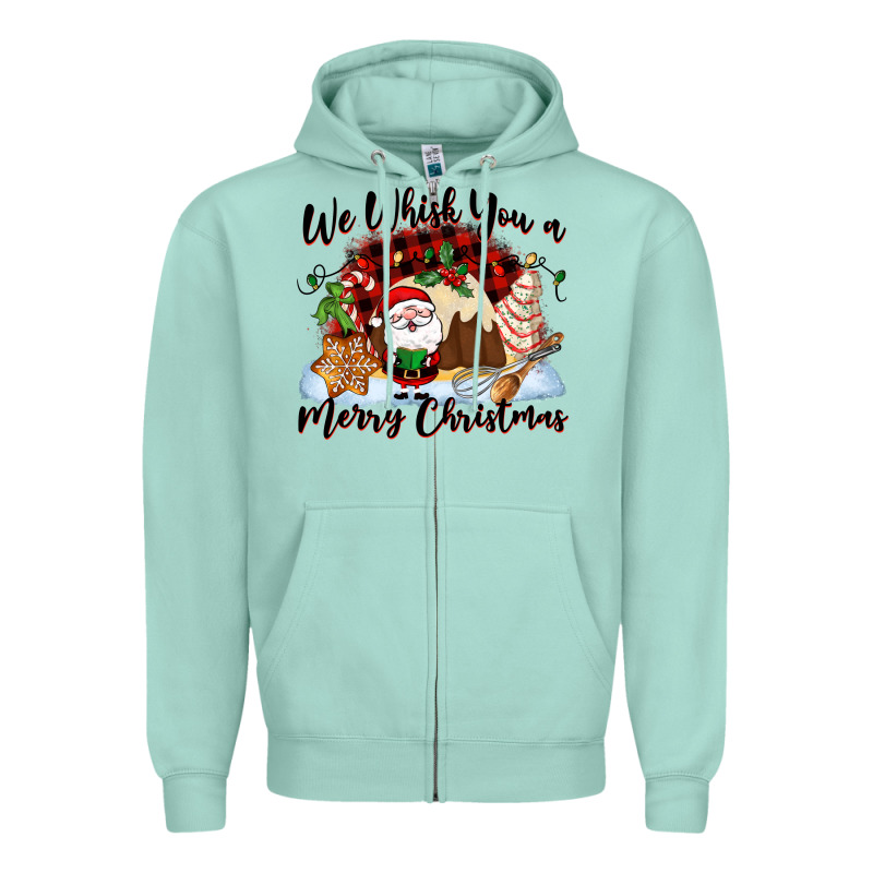 We Whisk You A Merry Christmas Zipper Hoodie by NancyCooperArtShop | Teevron