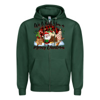 Sports Green We whisk you a Merry Christmas Zipper Hoodie - NancyCooperArtShop