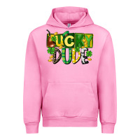 Fuchsia Pink Lucky dude  St. Patrick's Day Urban Hoodie - CowGirlArtShop