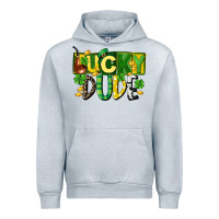 Heather Grey Lucky dude  St. Patrick's Day Urban Hoodie - CowGirlArtShop