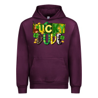 Mauve Wine Lucky dude  St. Patrick's Day Urban Hoodie - CowGirlArtShop
