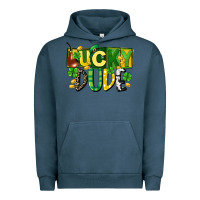 Pigment Midnight Navy Lucky dude  St. Patrick's Day Urban Hoodie - CowGirlArtShop