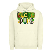 Pigment Pistachio Lucky dude  St. Patrick's Day Urban Hoodie - CowGirlArtShop