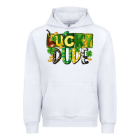White Lucky dude  St. Patrick's Day Urban Hoodie - CowGirlArtShop