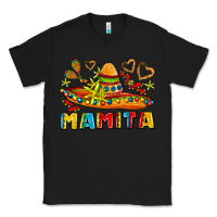Black mamita and sombrero with lime flowers Classic Tee - AdoDesignShop