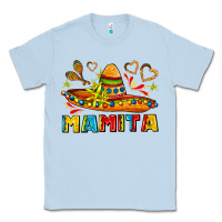 Dusty Blue mamita and sombrero with lime flowers Classic Tee - AdoDesignShop